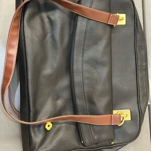 Black and Brown Leather women’ Laptop/Ipad bag up to 14inch